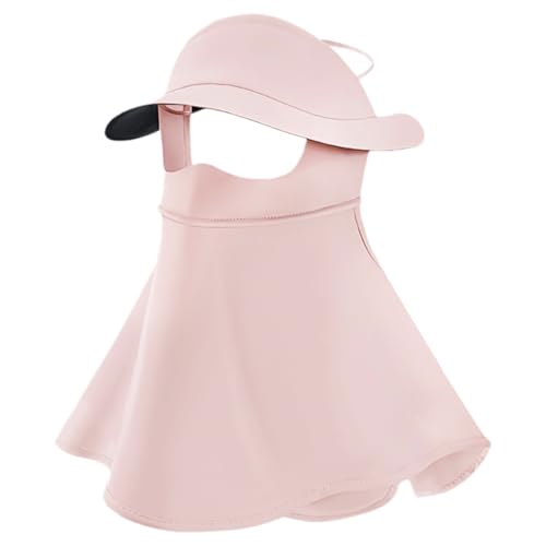PALAY® Detachable Hat-Brim Adjustable Ear Loop Breathable Ice Silk Face Cover UV Protection pink PALAY® Detachable Hat-Brim Adjustable Ear Loop Breathable Ice Silk Face Cover UV Protection pink